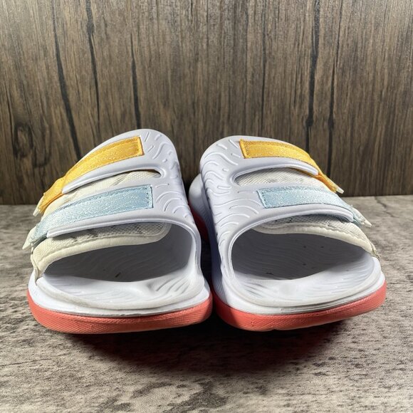 Hoka One One Ora Luxe Recovery Slide Sandals White Camellia US Women’s 7 - Picture 5 of 9